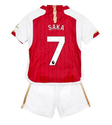 Arsenal Bukayo Saka #7 Hemmakläder Barn 2023-24 Kortärmad (+ Korta byxor)